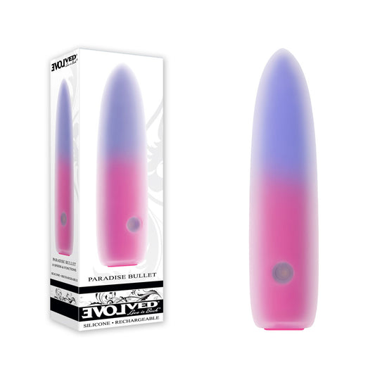 Evolved PARADISE BULLET - Pink/Purple 10.2cm USB Rechargeable Bullet