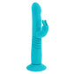 Evolved BUNNY HOP - Teal 25.1cm Thrusting Rabbit Vibrator with Suction Base