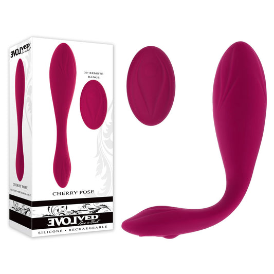 Evolved CHERRY POSE - Pink 16.1cm Flexible & Posable Vibrator with Remote