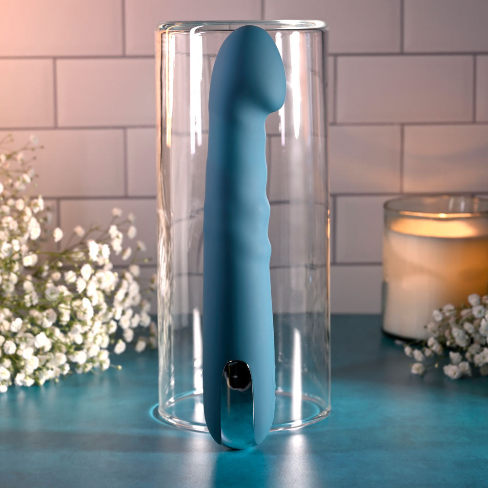 Evolved QUEEN OF ALL TRADES - Blue 22.6cm Thrusting & Rotating Vibrator