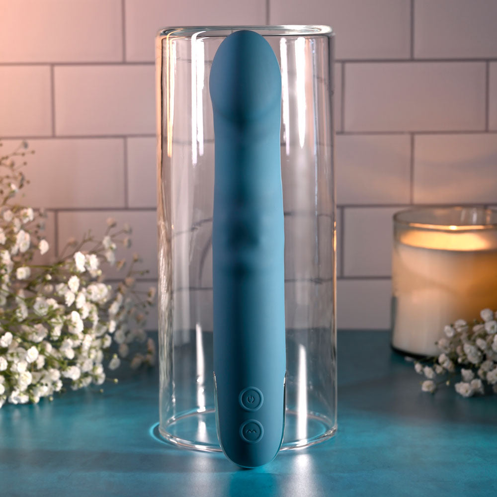 Evolved QUEEN OF ALL TRADES - Blue 22.6cm Thrusting & Rotating Vibrator