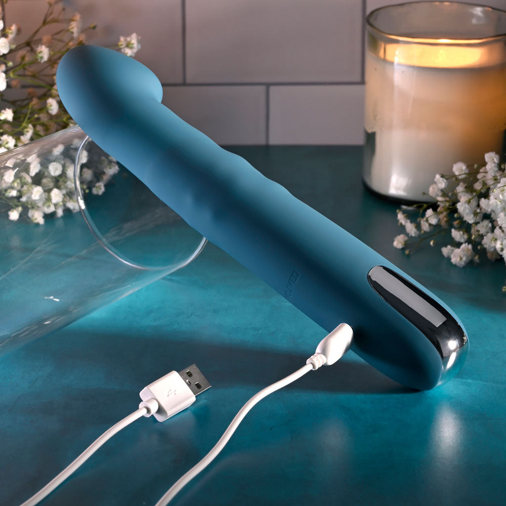 Evolved QUEEN OF ALL TRADES - Blue 22.6cm Thrusting & Rotating Vibrator