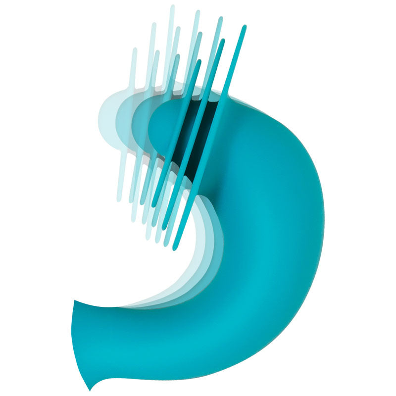 Evolved The Show Stopper - Teal 23.5cm Thrusting Twirling Rabbit Vibrator