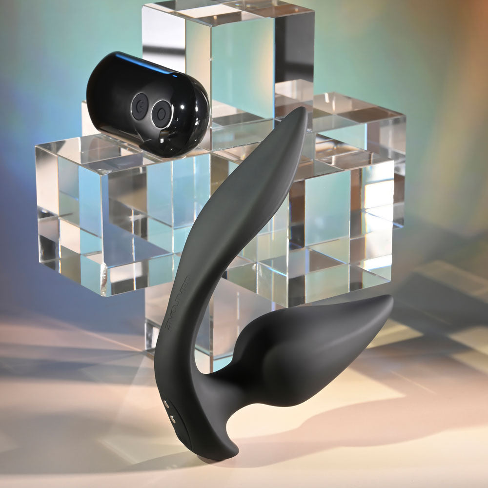 Evolved THE GENIE - Black 11.2cm Vibrating Plug with Wireless Remote