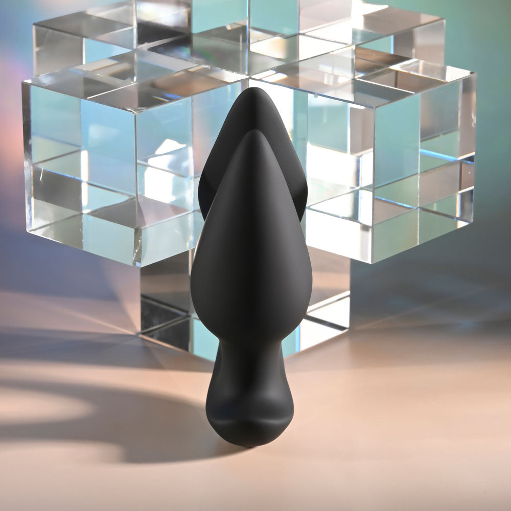 Evolved THE GENIE - Black 11.2cm Vibrating Plug with Wireless Remote