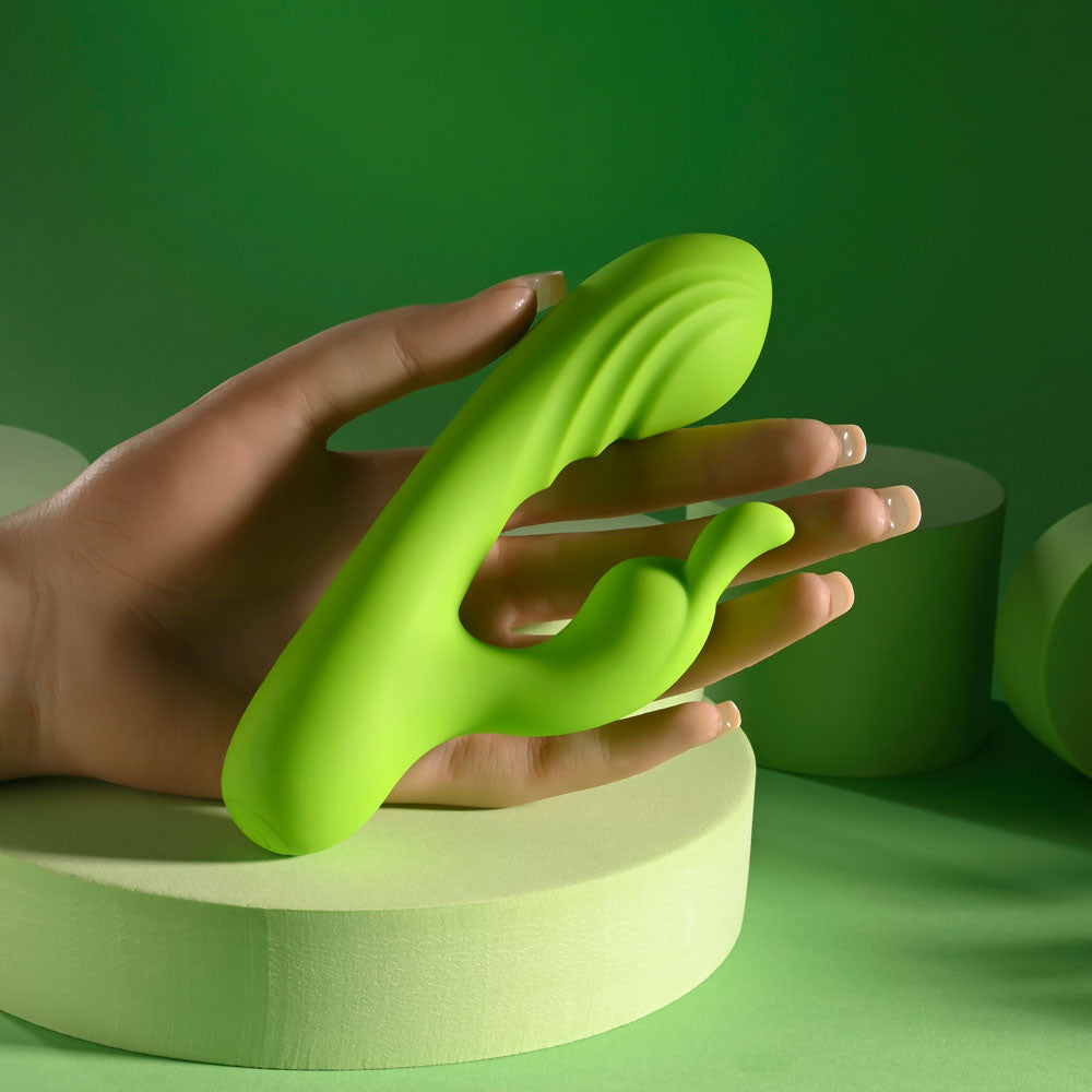 Evolved BRAT BUNNY - Green 16.2cm USB Rechargeable Rabbit Vibrator