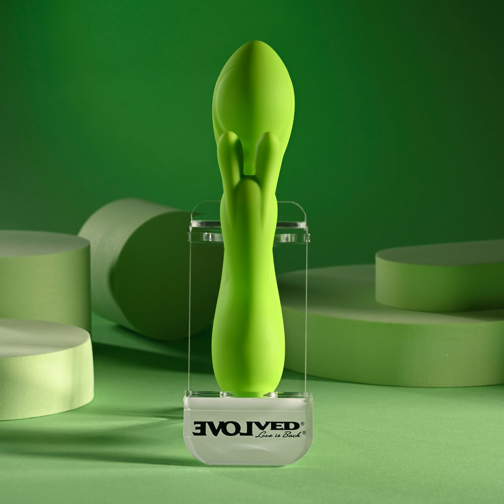 Evolved BRAT BUNNY - Green 16.2cm USB Rechargeable Rabbit Vibrator