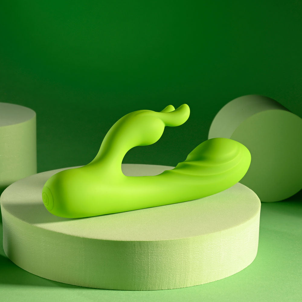 Evolved BRAT BUNNY - Green 16.2cm USB Rechargeable Rabbit Vibrator