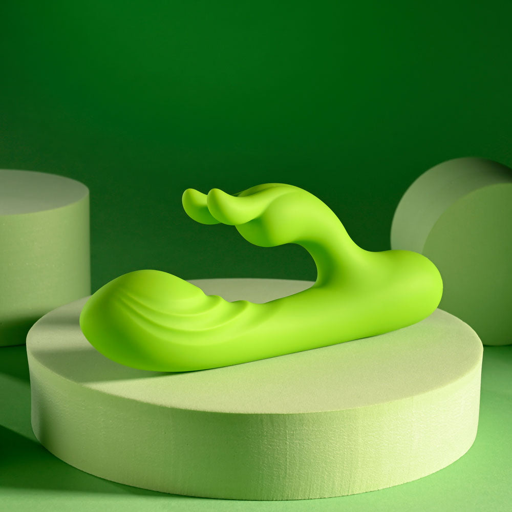 Evolved BRAT BUNNY - Green 16.2cm USB Rechargeable Rabbit Vibrator