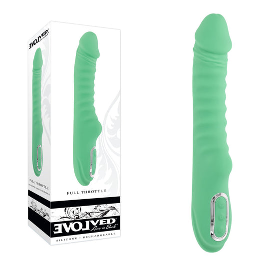 Evolved FULL THROTTLE - Mint Green 24.1cm USB Rechargeable Vibrator