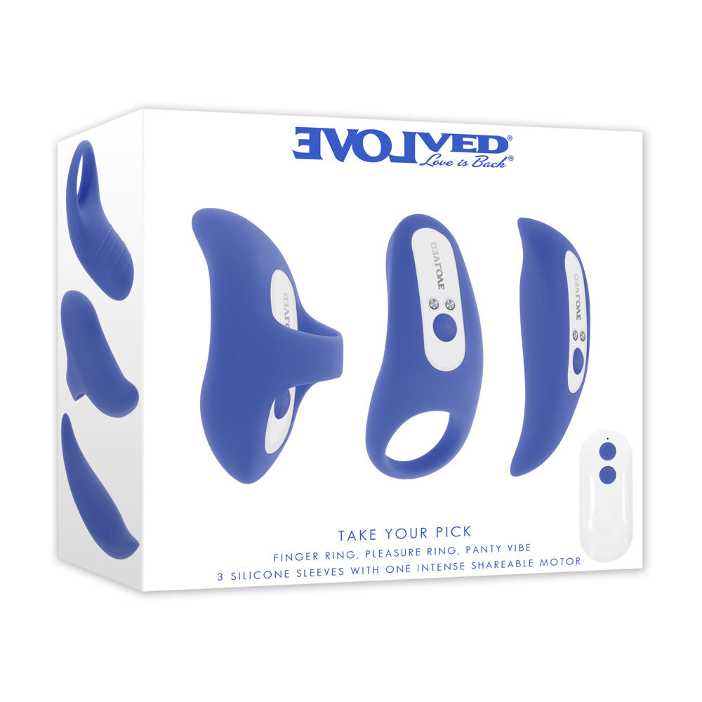 Evolved TAKE YOUR PICK Pleasure Finger Panty Ring Vibrator w Remote