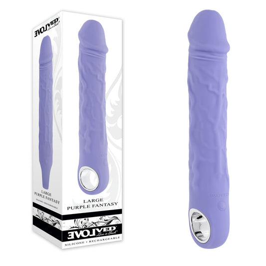 Evolved LARGE PURPLE FANTASY - Purple 21.8cm USB Rechargeable Vibrator