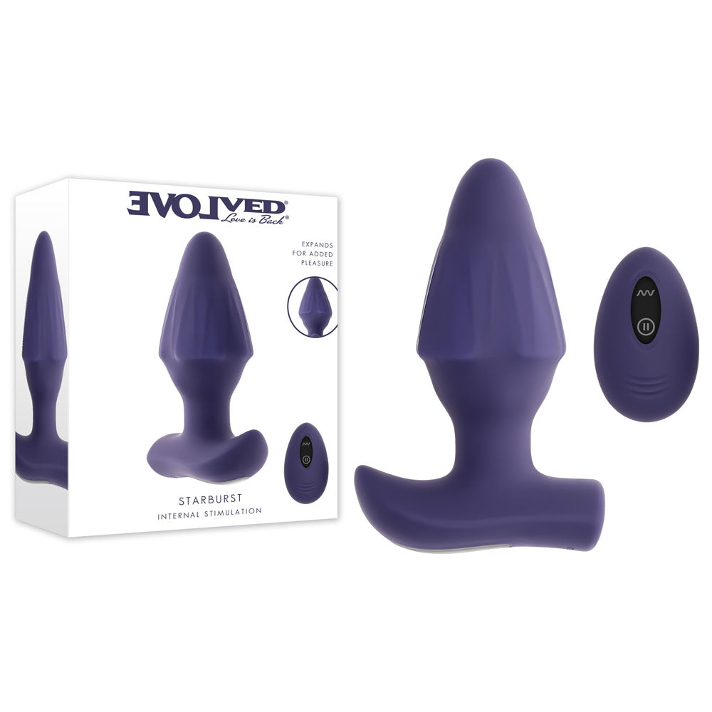 Evolved STARBURST Vibrating Butt Plug with Wireless Remote