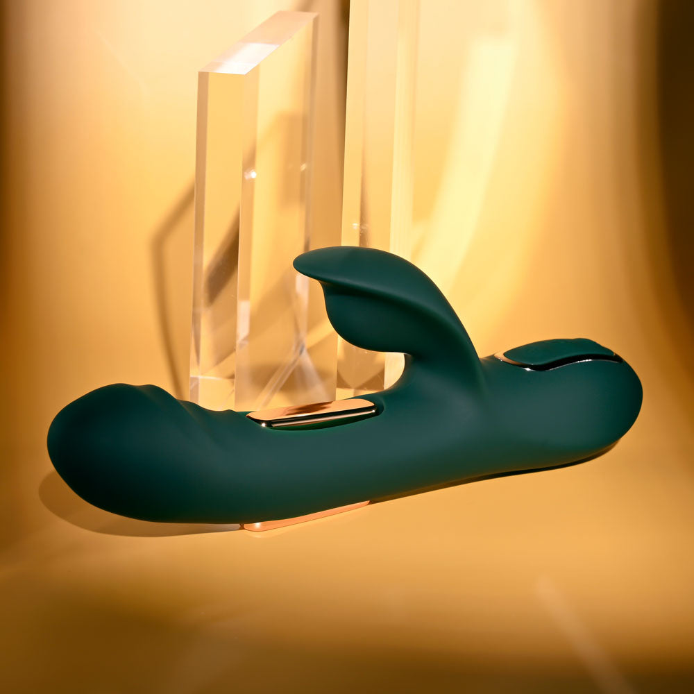 Evolved HEART OF GOLD Dual Tapping Rabbit Vibrator