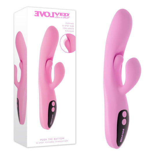 Evolved PUSH THE BUTTON Rabbit Vibrator with G-Spot Bud