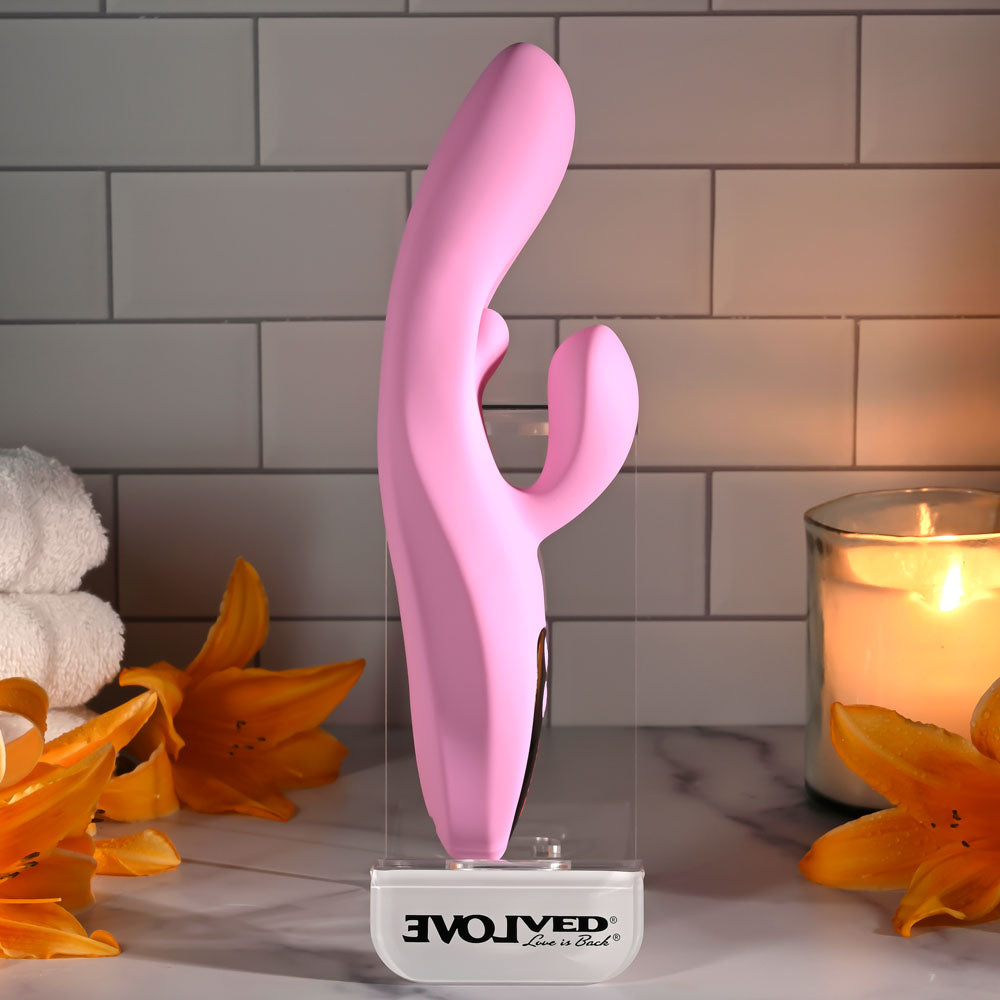 Evolved PUSH THE BUTTON Rabbit Vibrator with G-Spot Bud