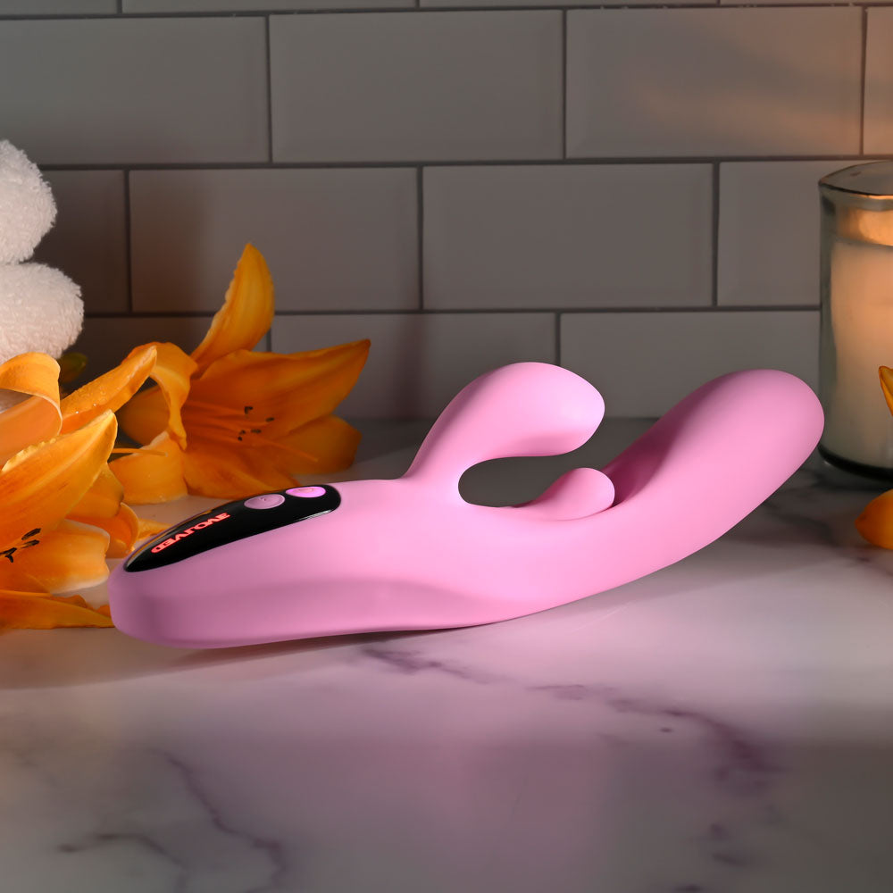 Evolved PUSH THE BUTTON Rabbit Vibrator with G-Spot Bud