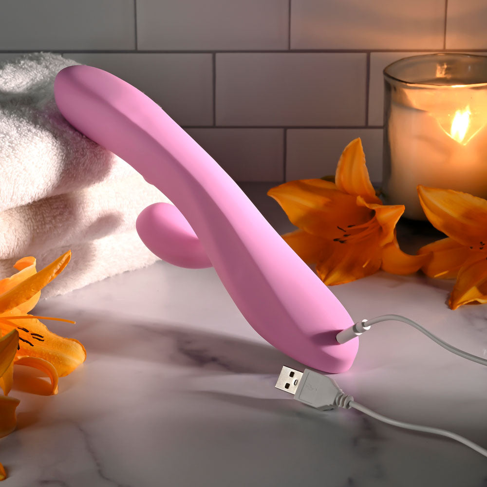 Evolved PUSH THE BUTTON Rabbit Vibrator with G-Spot Bud