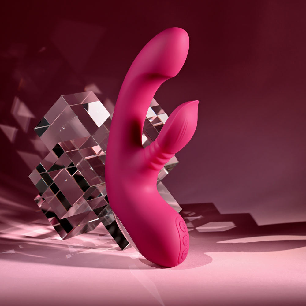 Evolved GENTLE PERSUASION Come-Hither Thrusting Rabbit Vibrator