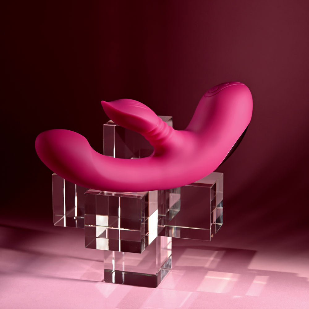 Evolved GENTLE PERSUASION Come-Hither Thrusting Rabbit Vibrator