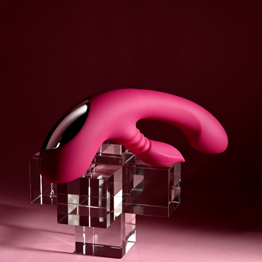 Evolved GENTLE PERSUASION Come-Hither Thrusting Rabbit Vibrator