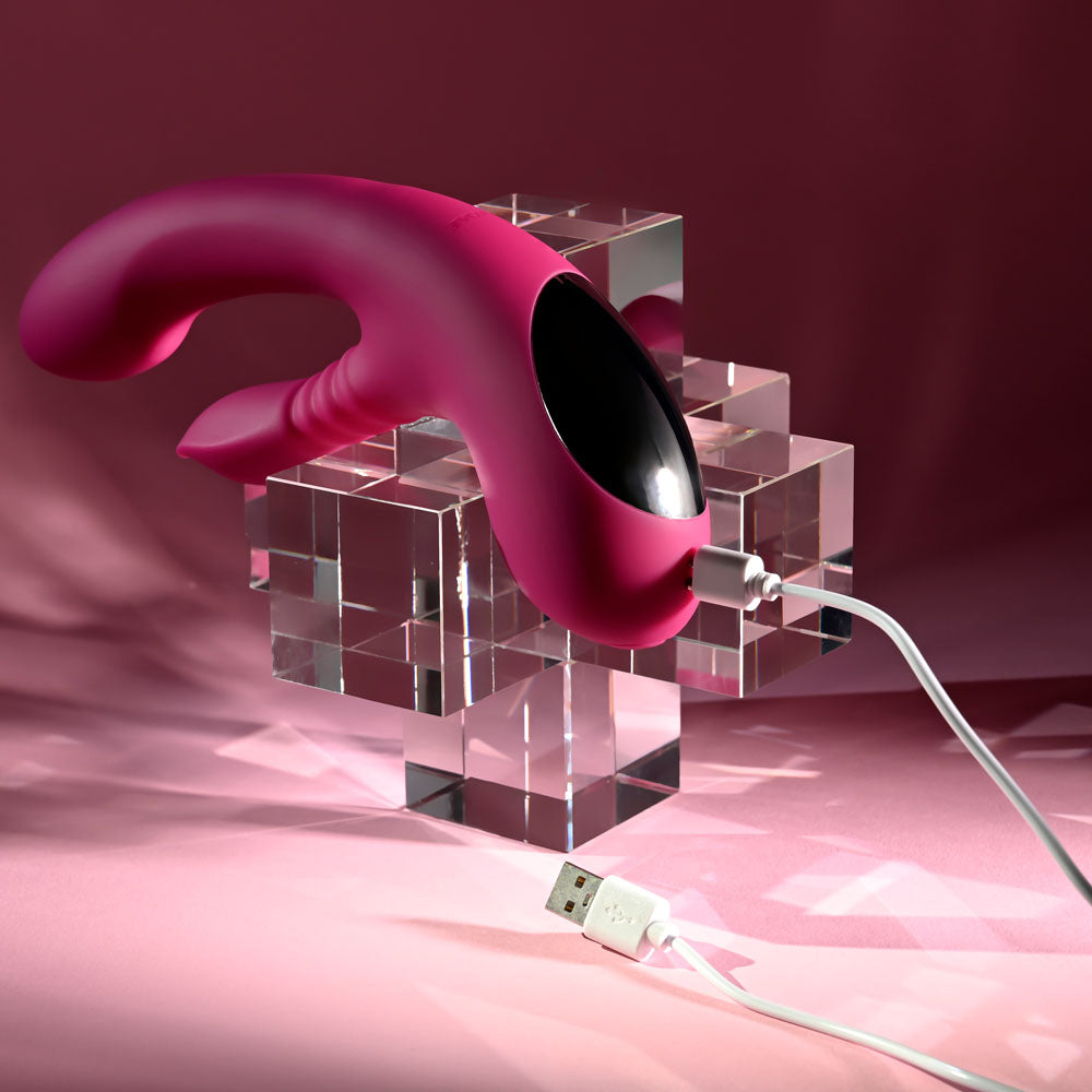 Evolved GENTLE PERSUASION Come-Hither Thrusting Rabbit Vibrator