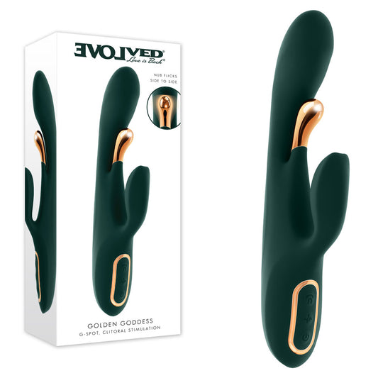 Evolved GOLDEN GODDESS Rabbit Vibrator with G-Spot Flicker