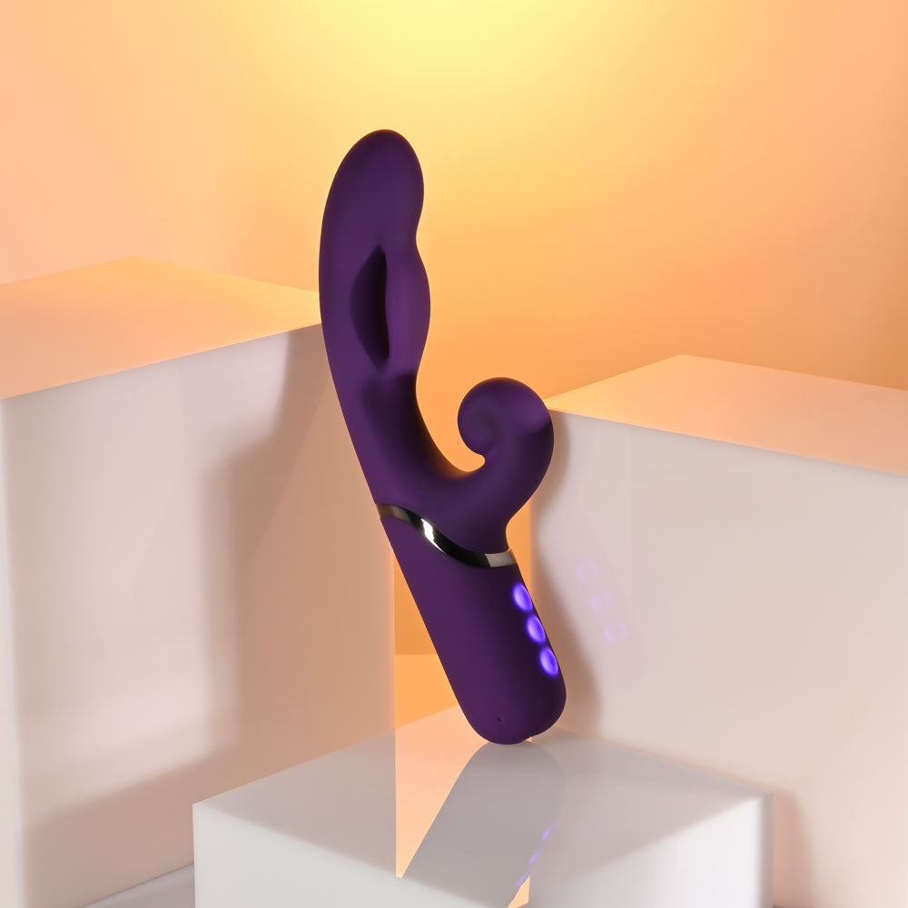 Evolved PLEASURE PUFF - Purple 24.1cm Inflatable Rabbit Vibrator