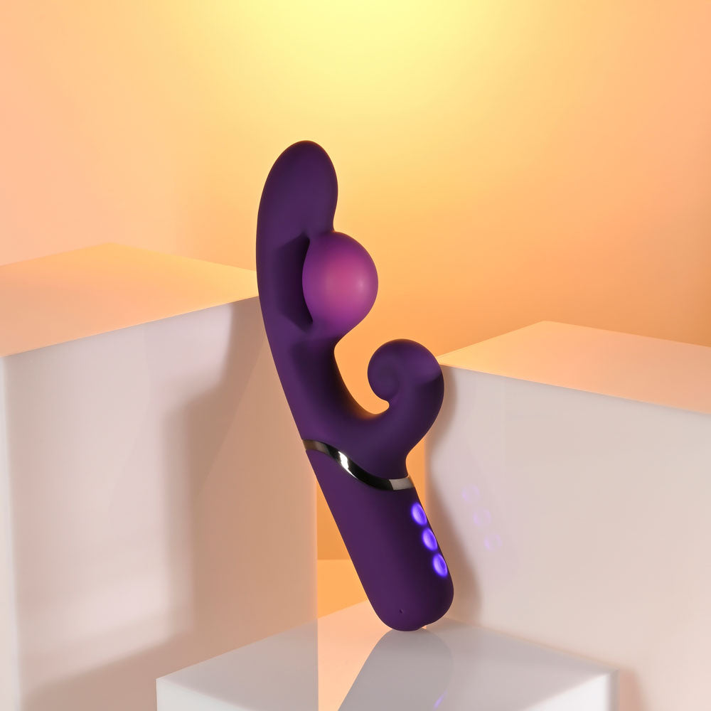 Evolved PLEASURE PUFF - Purple 24.1cm Inflatable Rabbit Vibrator