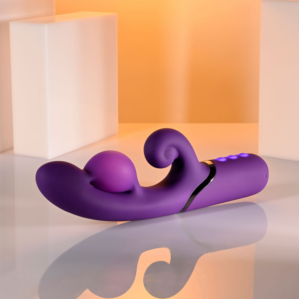 Evolved PLEASURE PUFF - Purple 24.1cm Inflatable Rabbit Vibrator