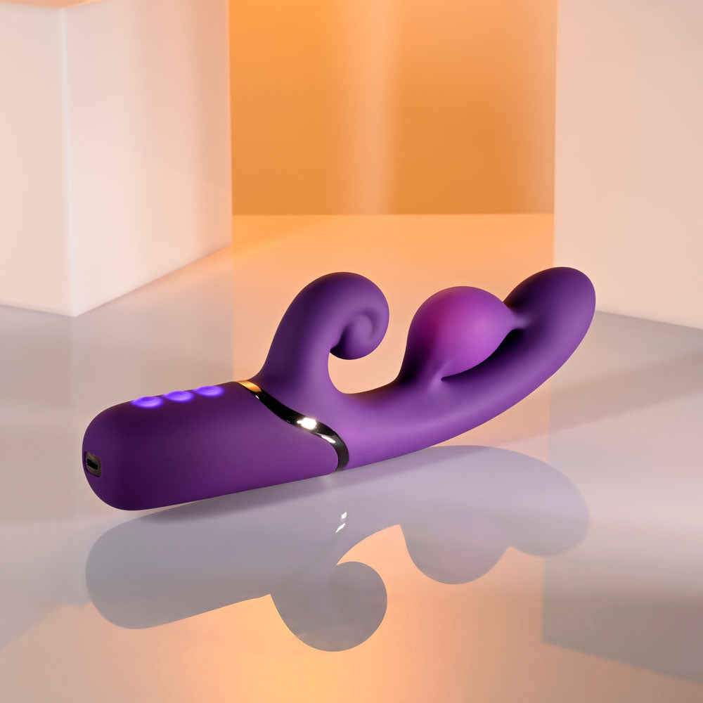 Evolved PLEASURE PUFF - Purple 24.1cm Inflatable Rabbit Vibrator