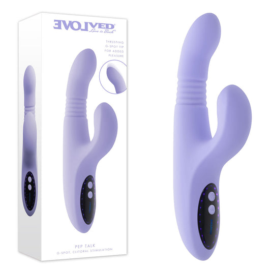Evolved PEP TALK Thrusting Vibrator with Tapping Clitoral Stimulator