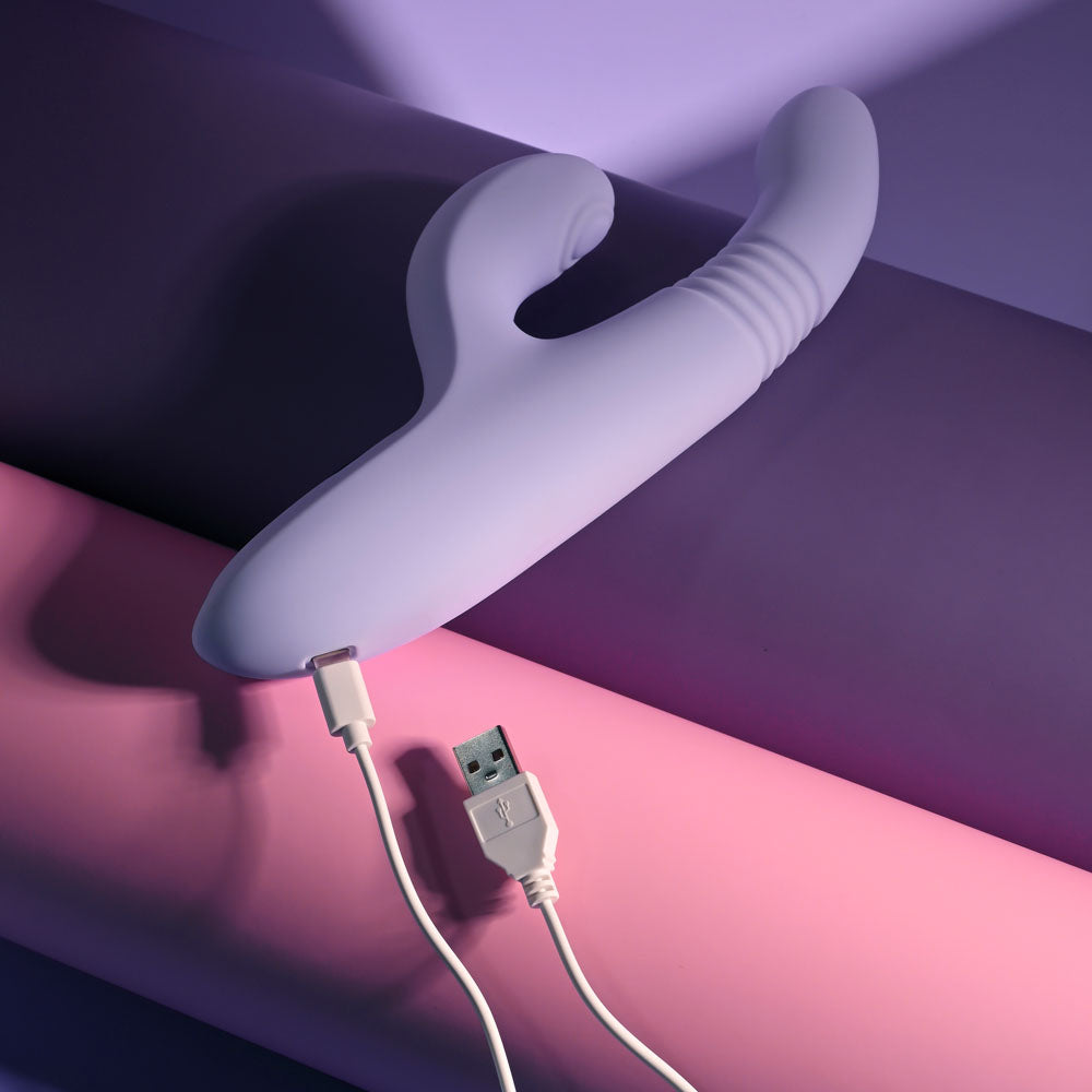 Evolved PEP TALK Thrusting Vibrator with Tapping Clitoral Stimulator