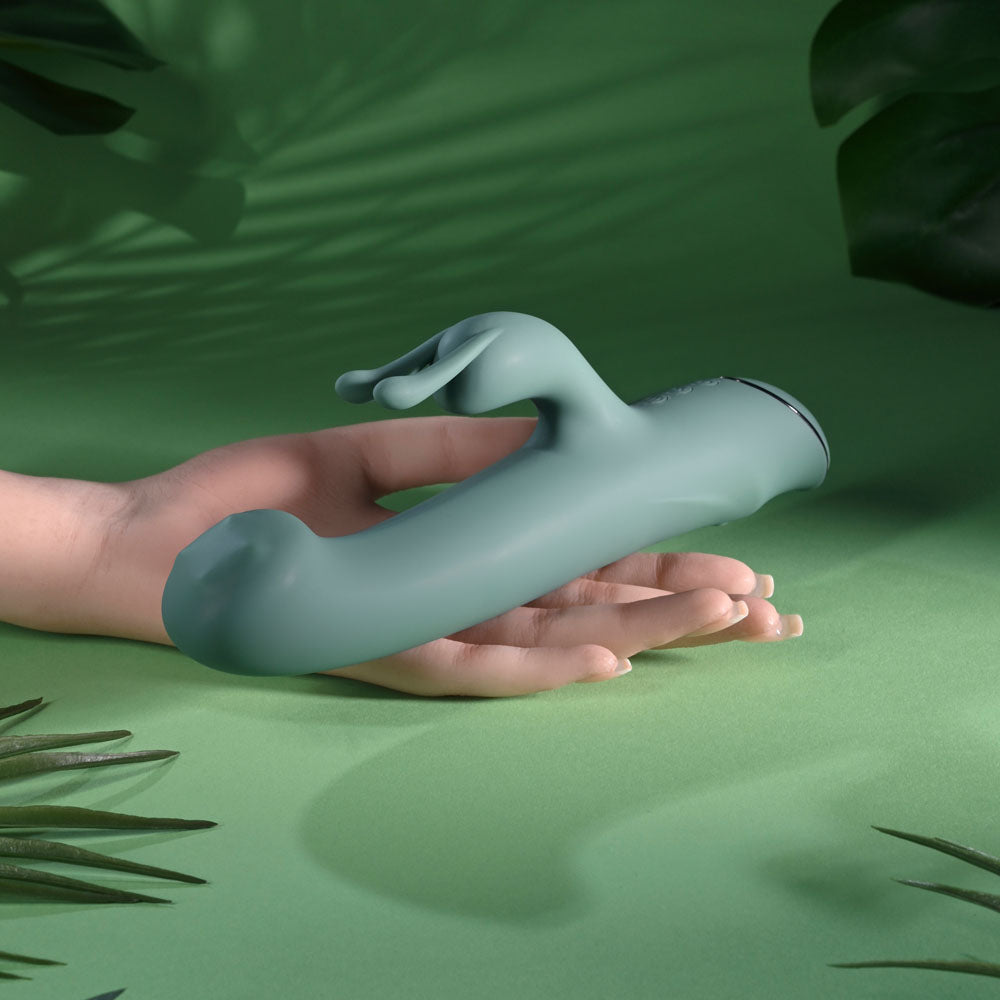 Evolved SATIN SWIRL Rabbit Vibrator with Swirling Beaded Head