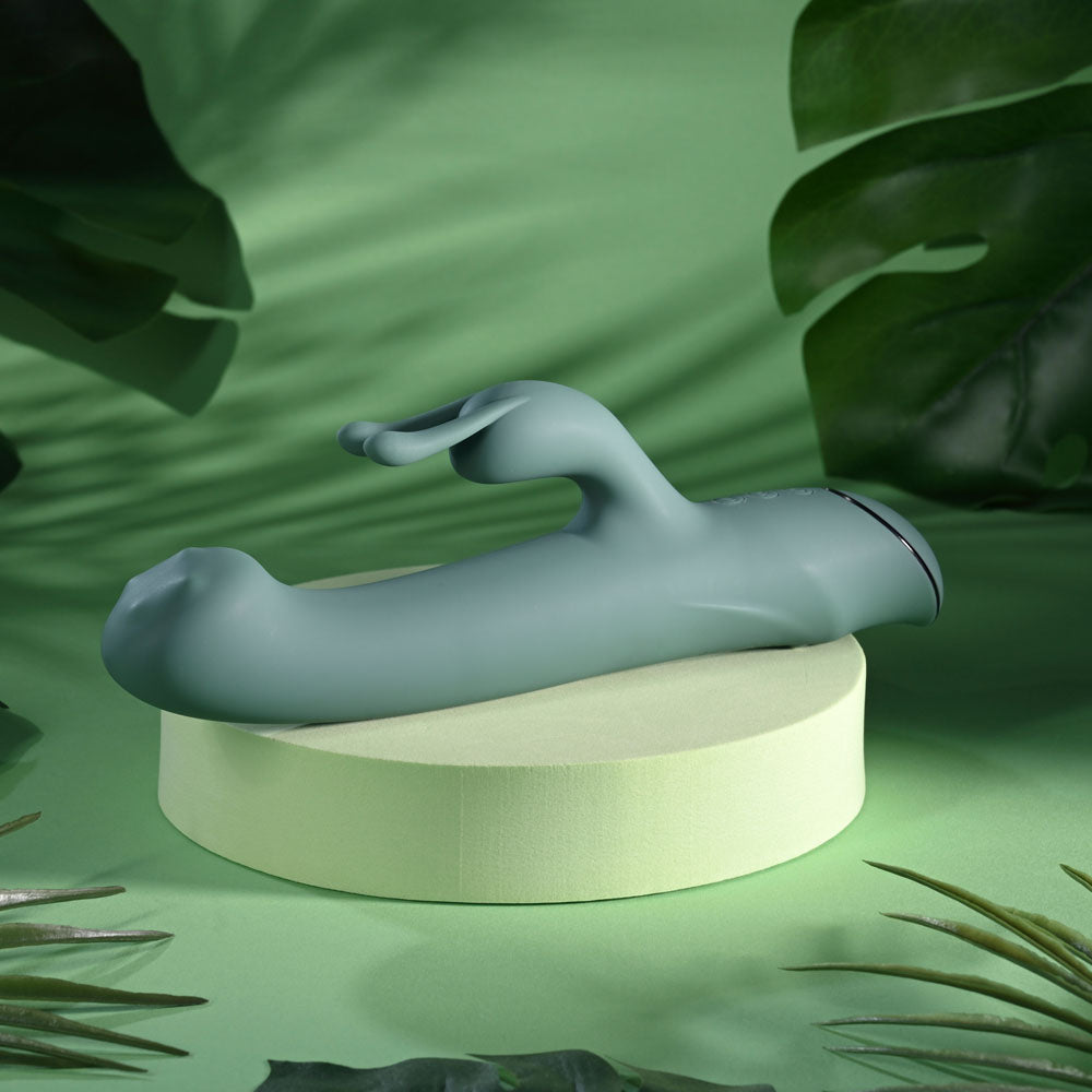 Evolved SATIN SWIRL Rabbit Vibrator with Swirling Beaded Head