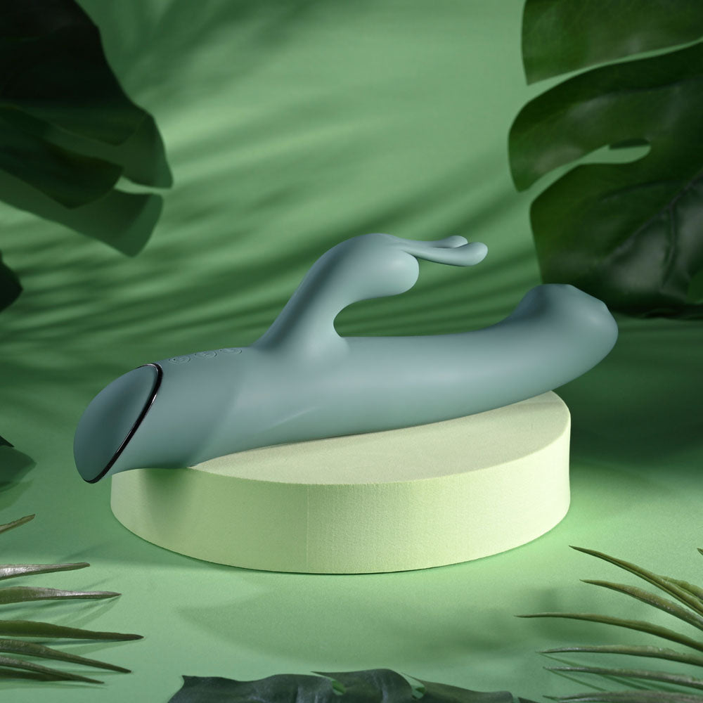 Evolved SATIN SWIRL Rabbit Vibrator with Swirling Beaded Head