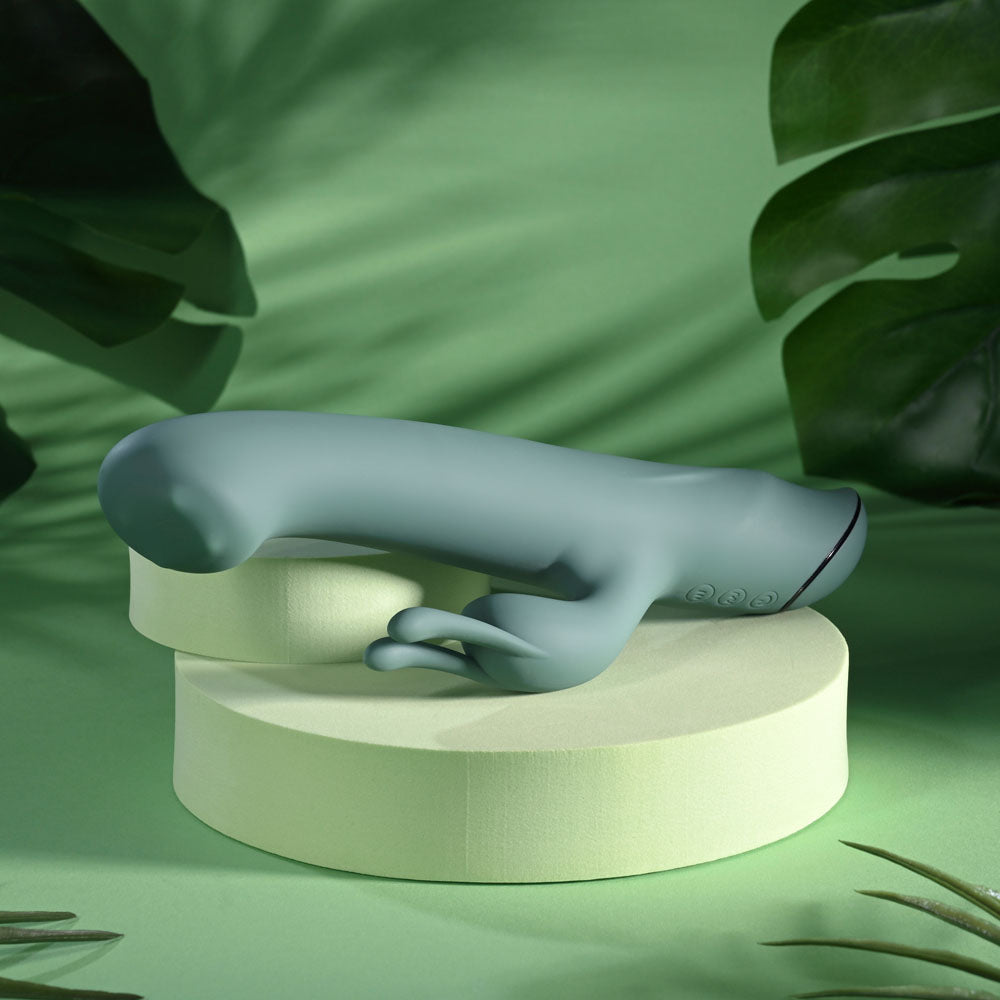 Evolved SATIN SWIRL Rabbit Vibrator with Swirling Beaded Head