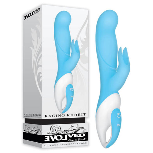 Evolved Raging Rabbit - Blue 20.3cm (8") Rabbit Vibrator