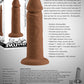Evolved 6" VIBRATING DONG DARK Brown 15.2cm USB Rechargeable Vibrating Dildo