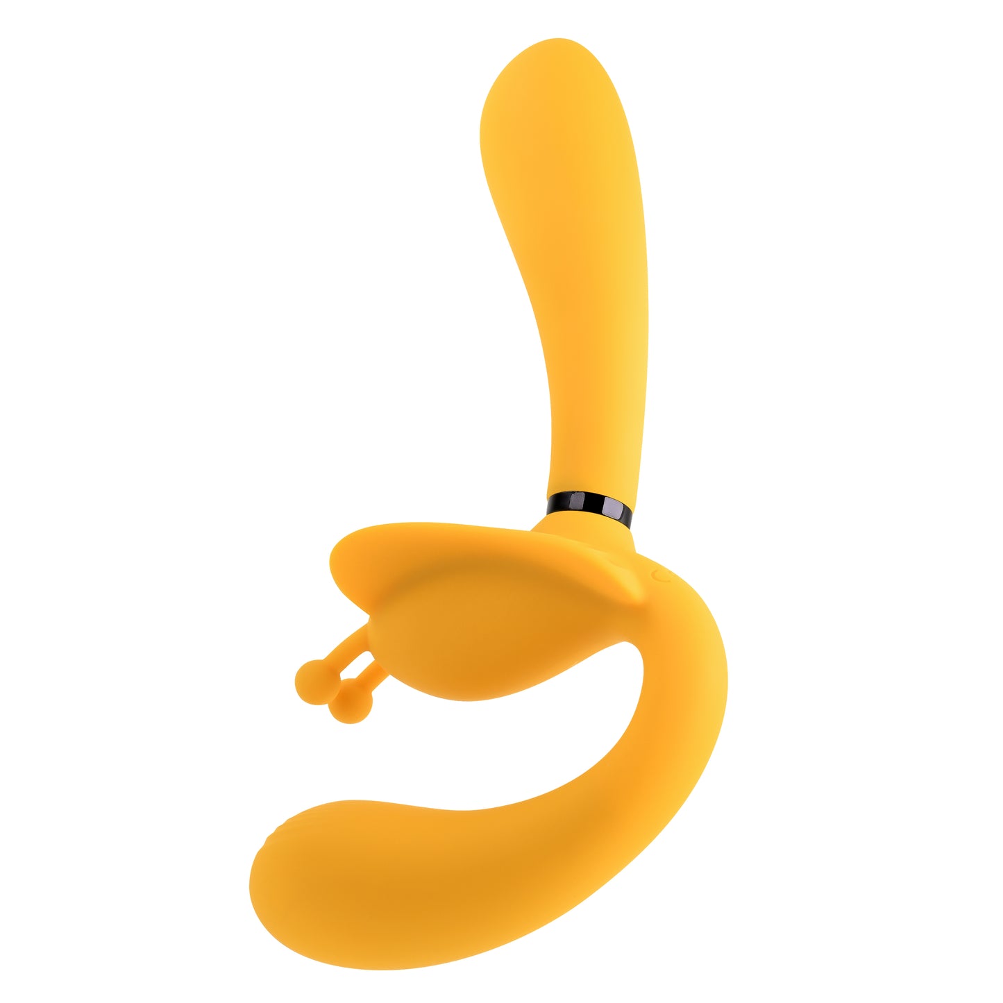 Evolved THE MONARCH Couples Vibrator - Triple Shaft Strapless Strap-On Vibrator