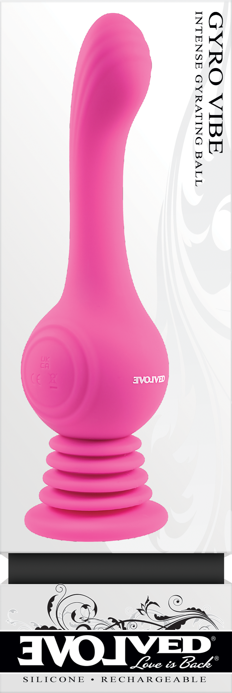Evolved GYRO VIBE Pink 24.8cm USB Rechargeable Super Vibrator