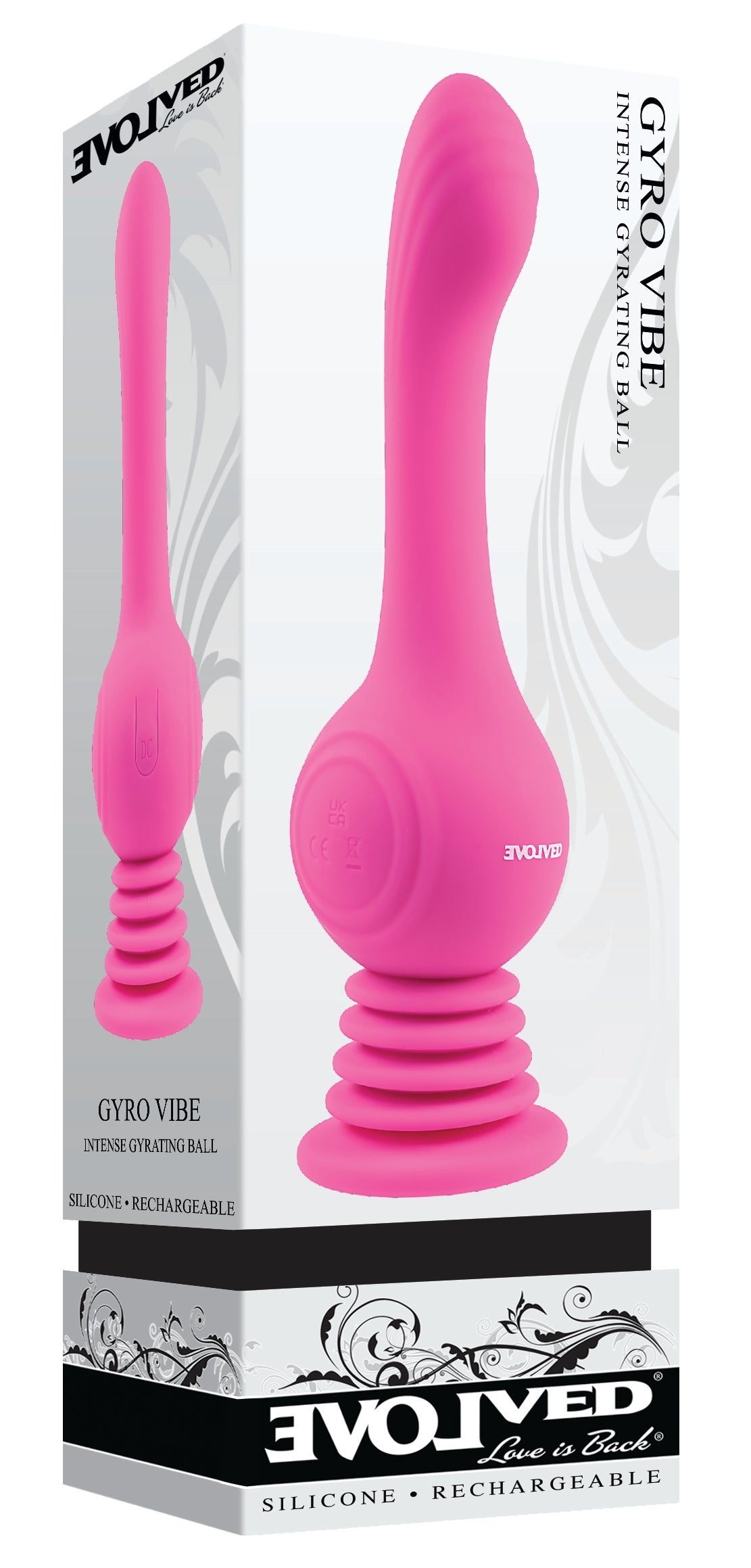 Evolved GYRO VIBE Pink 24.8cm USB Rechargeable Super Vibrator