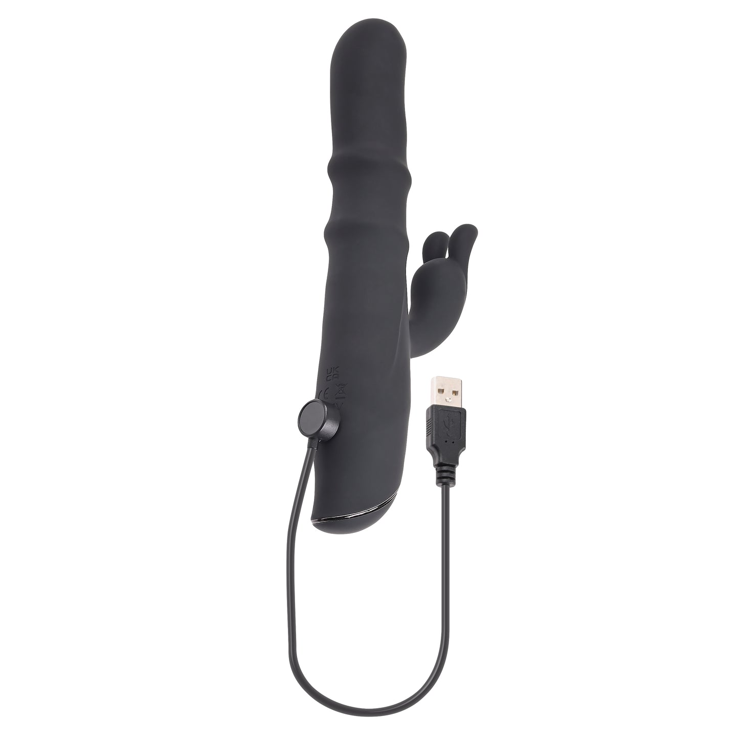 Evolved RINGMASTER Black 23.1cm USB Rechargeable Rabbit Vibrator