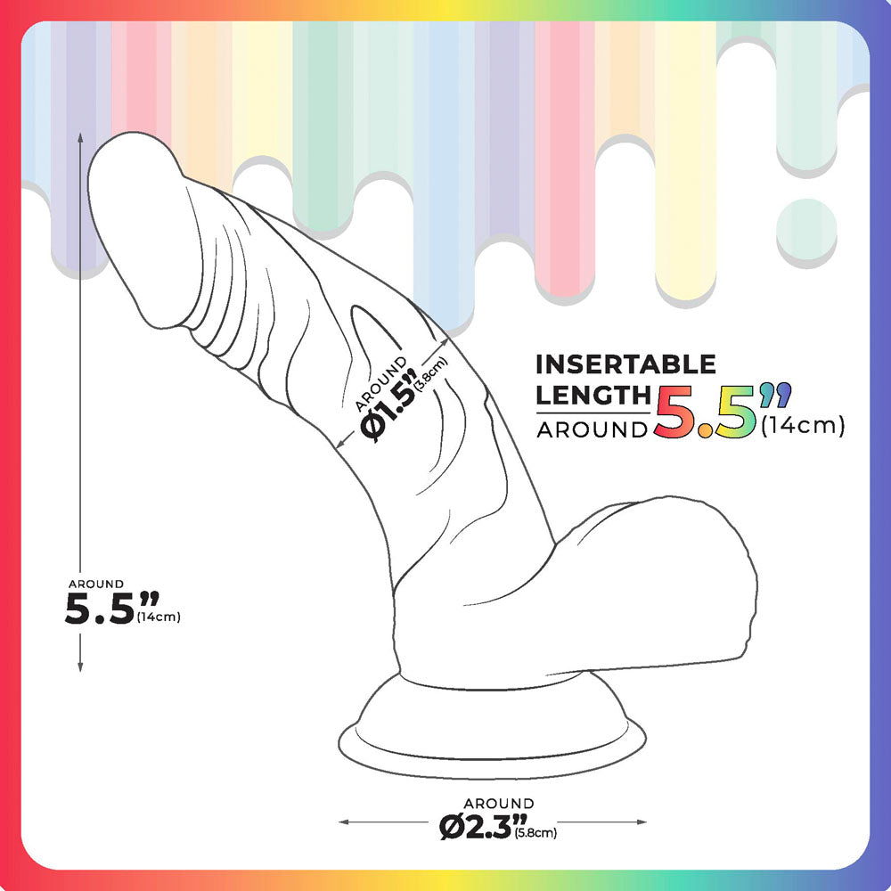 Excellent Power | Jellido 14cm Clear Coloured Curved Dildo