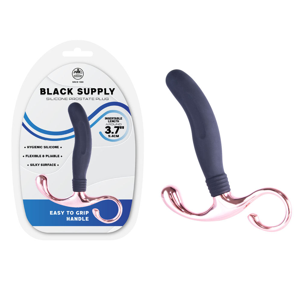 Excellent Power Black Supply Silicone Prostate Plug 01