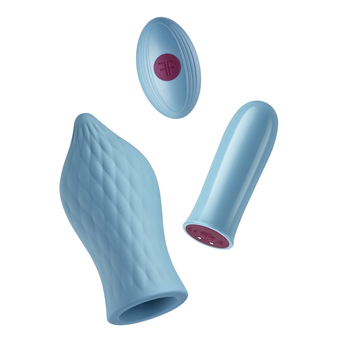 Femme Funn Versa Bullet with Remote Control + Sleeve - Light Blue