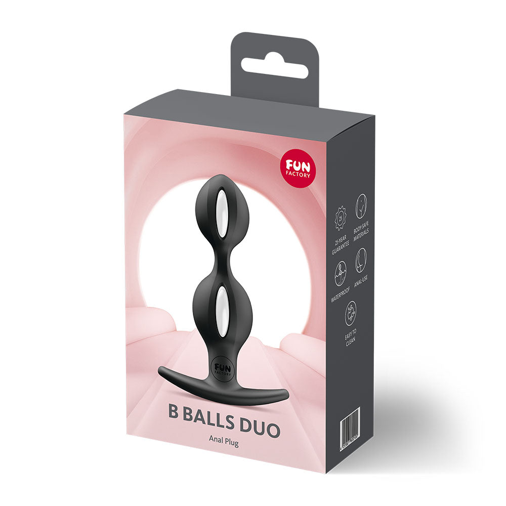 Fun Factory B Balls Duo - Weighted Butt Plug - Black
