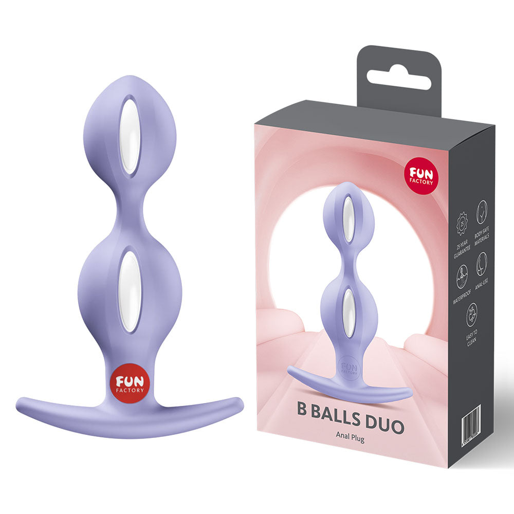 Fun Factory B Balls Duo - Weighted Butt Plug - Purple