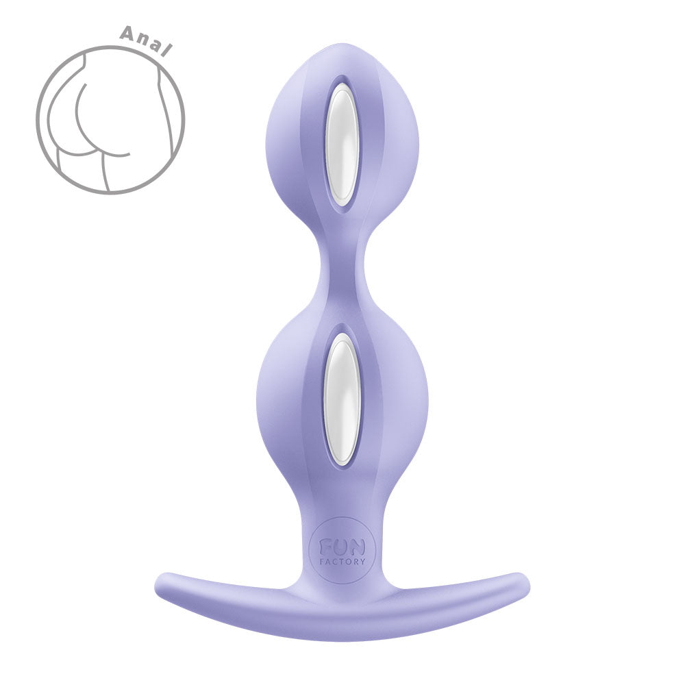 Fun Factory B Balls Duo - Weighted Butt Plug - Purple