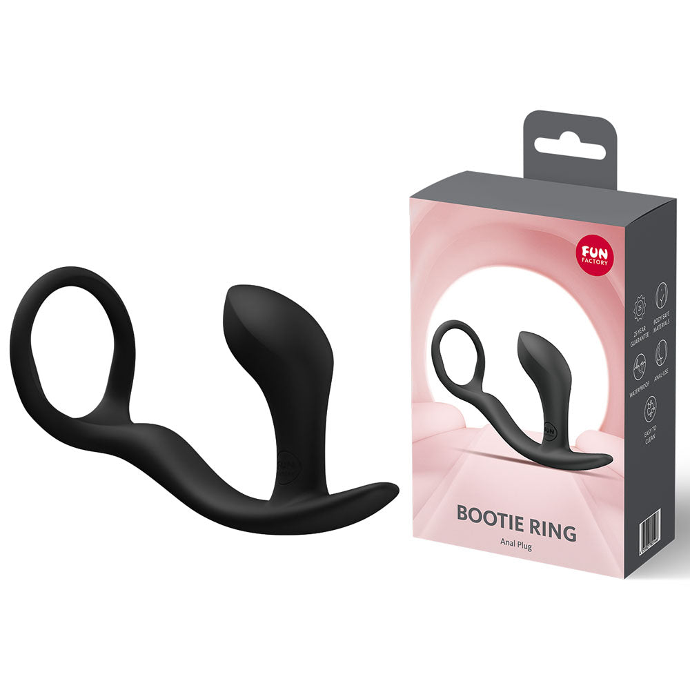 Fun Factory Bootie Ring - Cock Ring and Anal Plug - MULTIPLE COLOURS